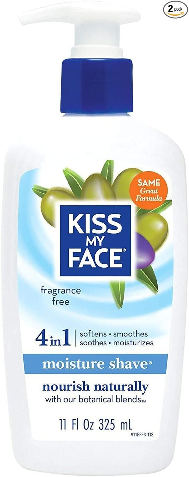 Kiss My Face 4 in 1 Moisture Shave, 11 Ounce (Pack of 4)