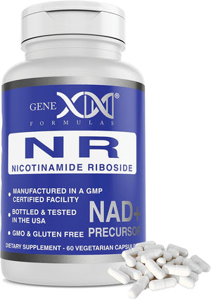 GENEX NR Nicotinamide Riboside 500Mg/Serving (120 Capsules) NAD+ Precursor for Healthy Aging - Gmp-Certified, Non-Gmo, Gluten-Free, Vegetarian (1 Pack) 
