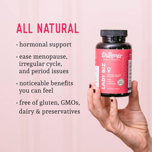 Lady Biz | Hormonal Balance for Women | Fertility & Menopause Support for Women, Estrogen & Mood Support. 120 Capsules, 30 Day Supply
