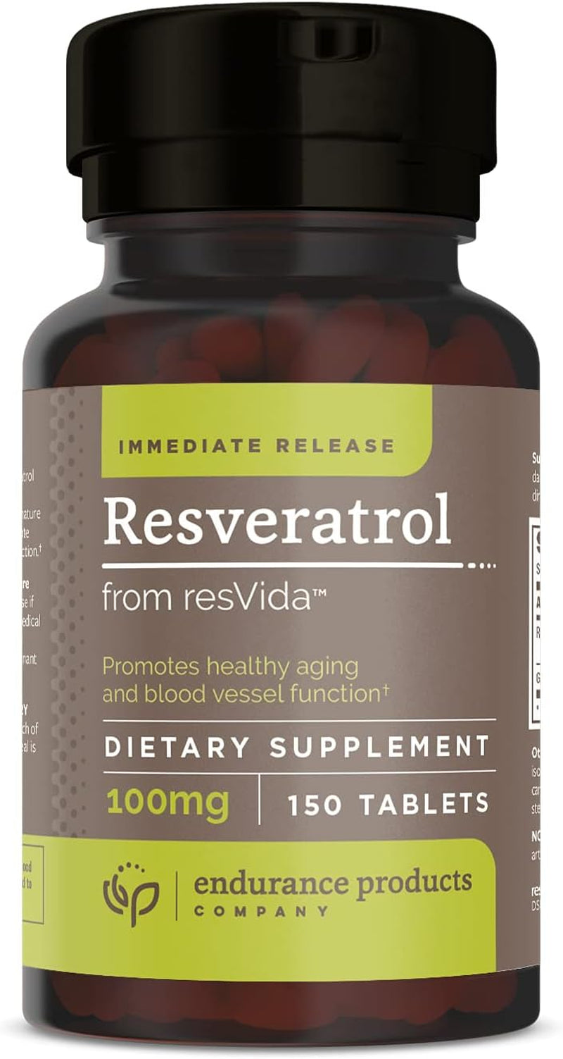 Resveratrol Supplement – Grape Skin Extract - 100Mg Trans-Resveratrol Antioxidant - 150 Tablets - Promotes Anti-Aging & Cardiovascular Support Company 