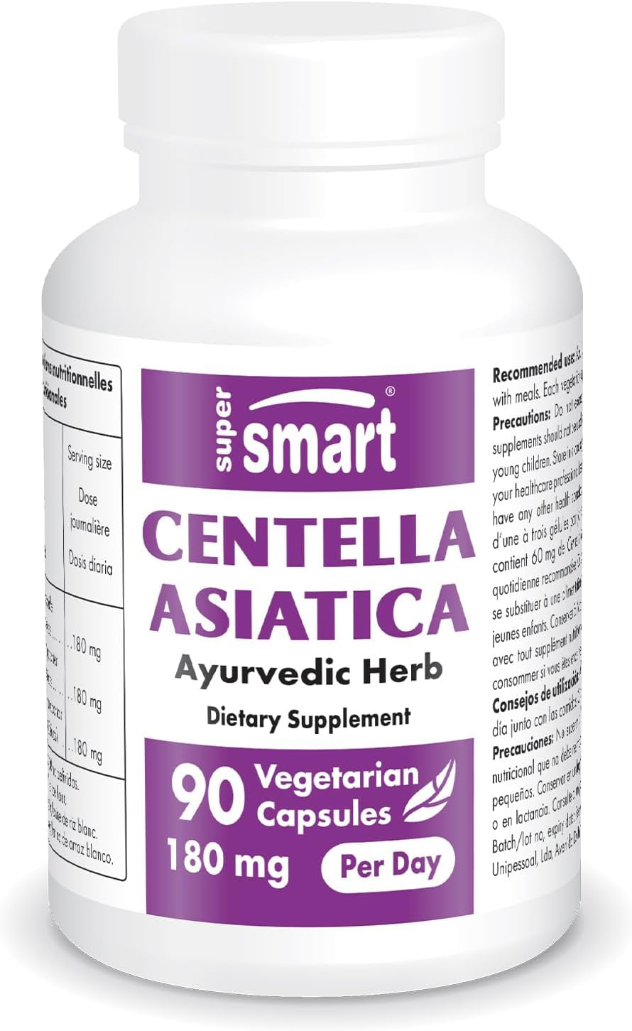 '- Centella Asiatica 180Mg per Day - Gotu Kola Extract Supplement | Non-Gmo & Gluten Free - 90 Vegetarian Capsules