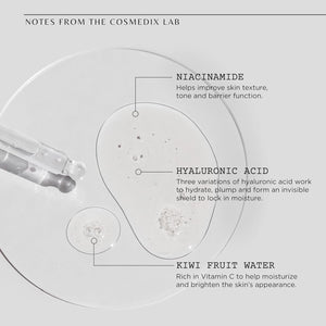 COSMEDIX Surge Hyaluronic Acid Booster - anti Aging, anti Wrinkle, Ultra Hydrating Face Moisturizer for Soft, Radiant Skin - Vitamin C Serum with Hyaluronic Acid Serum for Face, Niacinamide Serum