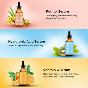 Retinol Serum for Face 2.5%, B5 Herbal Resurfacing Retinol Serum with Vitamin C, Vitamin E, Hyaluronic Acid, Serum for Anti-Aging, Wrinkle Smoothing, Dark Spot Corrector, Brighten Dullness 2 Packs