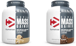 Dymatize Super Mass Gainer Protein Powder 52G Protein 1280 Calories 6 Pound Gourmet Vanilla & Rich Chocolate (Pack of 2)