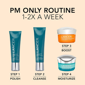 Lancer Skincare Instant Brightening Booster with 30% Vitamin C and Turmeric, Exfoliating Anti-Aging Night Cream, 1.7 Fluid Ounces 