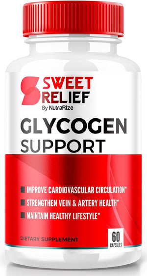 Sweet Relief Glycogen Support - Sweet Relief Blood Vessel Cleaner, Sweet Relief Capsules, Advanced Formula for Overall Wellness, Sweetrelief Reviews (60 Capsules)