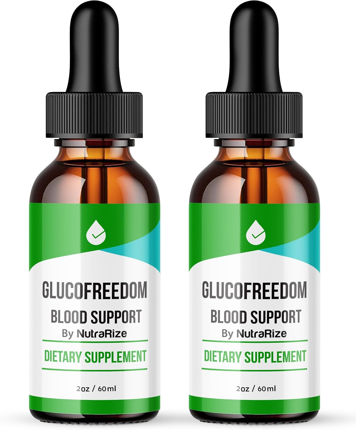 (2 Pack) Glucofreedom Drops - Gluco Freedom, Glucofreedom Blood Support Formula, All Natural Supplement for Health and Wellness, Maximum Strength, Reviews (60 Servings) 