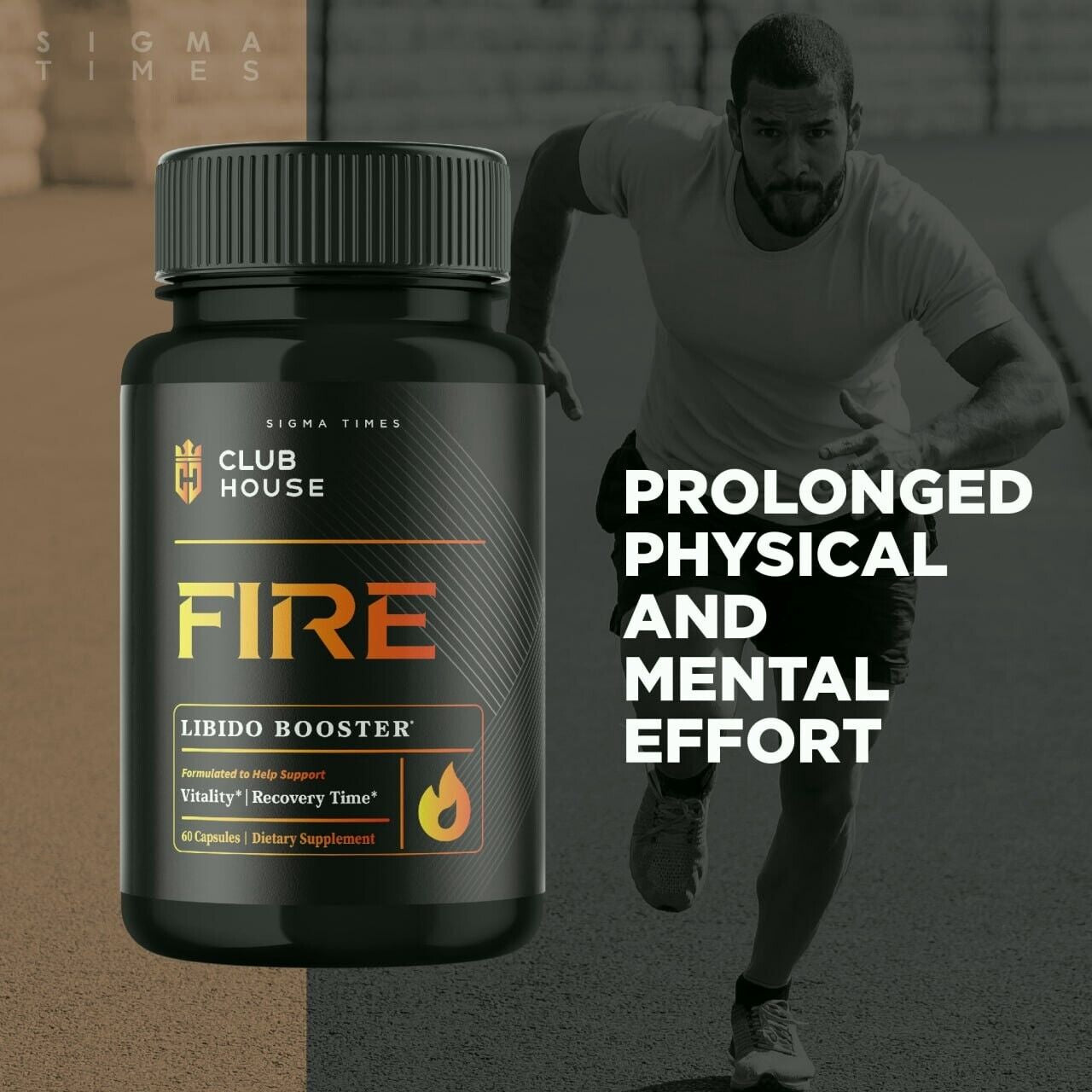 Clubhouse Fire Male Supplement for Advanced Stamina and Virility 60Ct