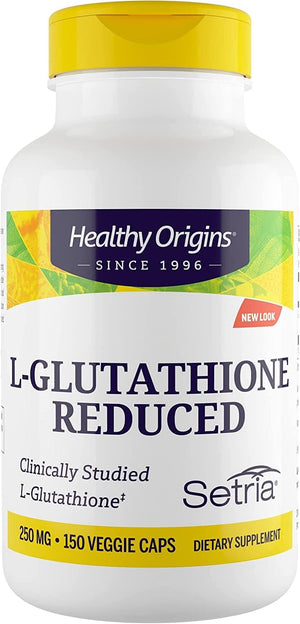L-Glutathione (Setria) Reduced, 250 Mg - Immune Support Supplement - Collagen & Antioxidant Support - Gluten-Free Supplement - 150 Veggie Capsules