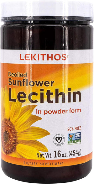 De-Oiled Sunflower Lecithin Powder - 3 Lb - Rich in Phosphatidyl Choline - Non-Gmo Project Verified - Soy Free