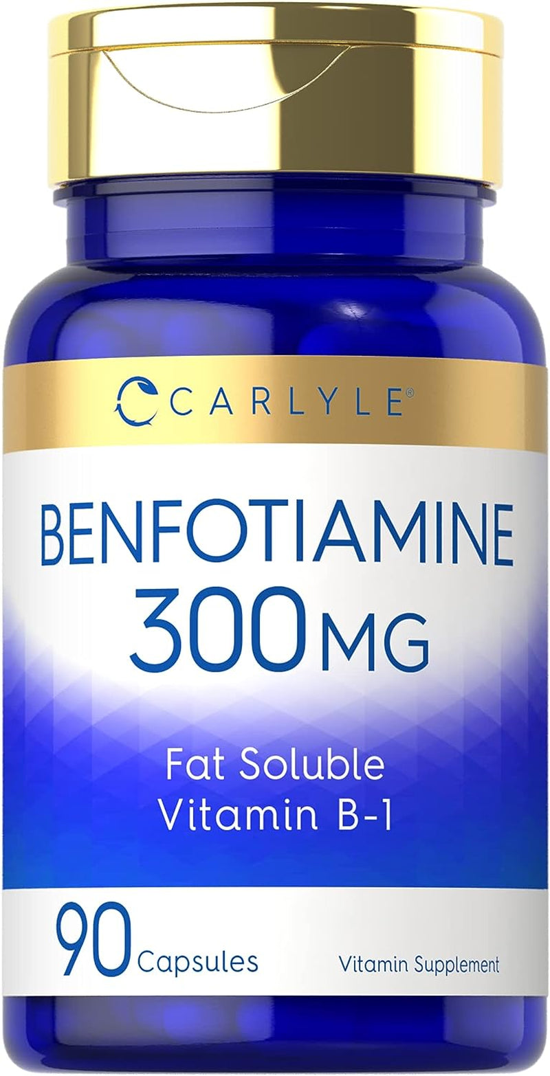 Carlyle Benfotiamine 300Mg | 90 Capsules | Fat Soluble Vitamin B-1 | Non-Gmo, Gluten Free