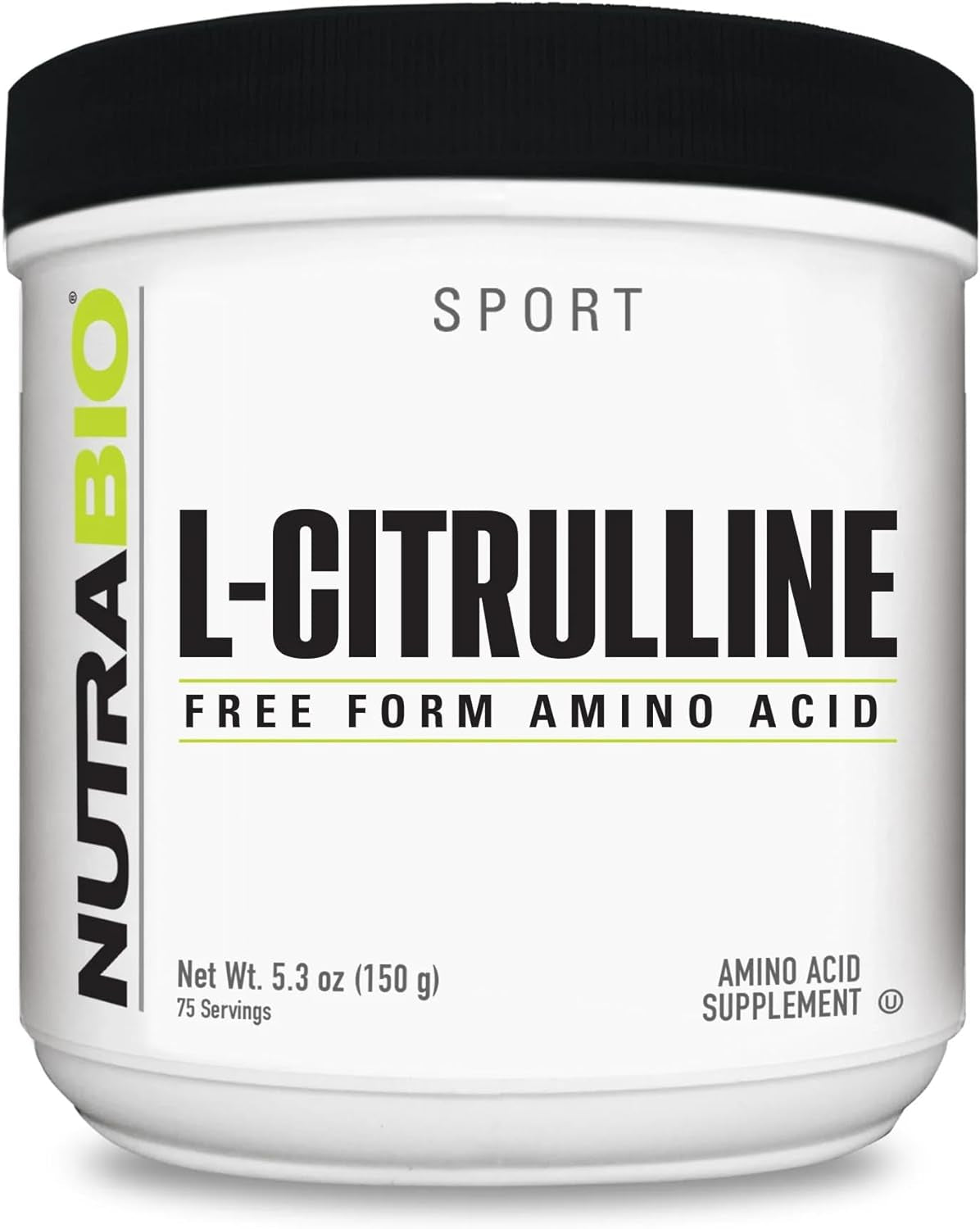 L-Citrulline, Free Form Amino Acid, 5.3 Oz (150 G), Nutrabio