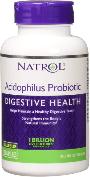 Natrol Acidophilus Probiotic - 100 Mg - 150 Capsules (Pack of 12)