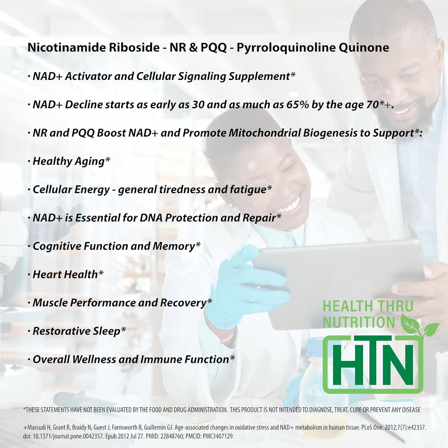 Health Thru Nutrition NR with PQQ | 300Mg Nicotinamide Riboside and 20Mg PQQ as Pureqq & Rejuvnr NAD+ Activator and Mitochondria Maximizer | Certified Vegan Non-Gmo | 3Rd Party Tested | Pack of 60