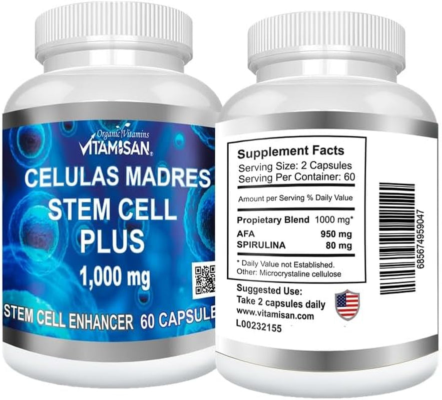 10 Bottles Celulas Madres Stem Cell plus 1000 Mg Capsules