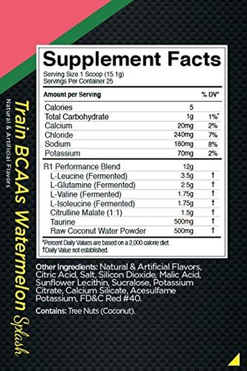 Rule 1 Proteins Rule One R1 Train Bcaas 25 Serving Watermelon Splash, 378 Gram