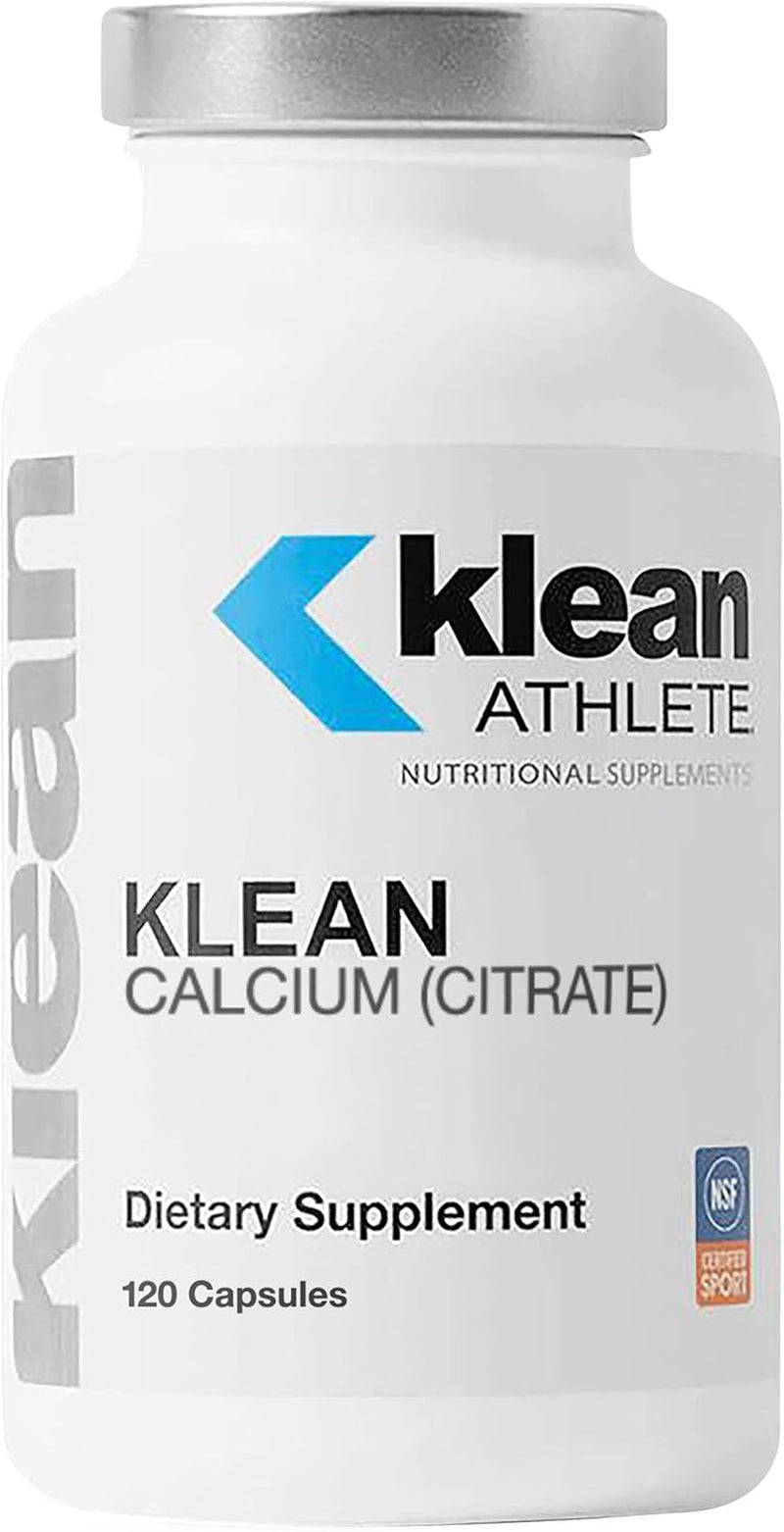 Klean ATHLETE Klean Calcium Citrate - for Bone Health & Density - Bone Support for Sports* - Gluten Free, Vegan & Non-Gmo - 120 Capsules 