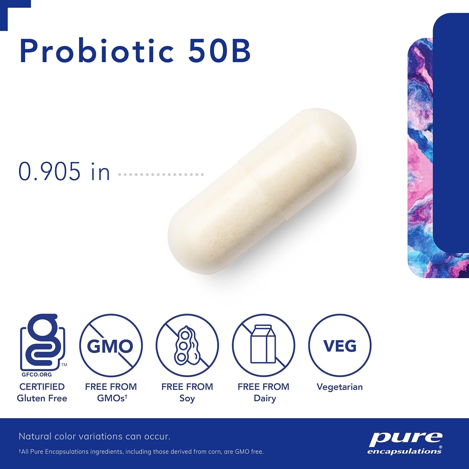 Pure Encapsulations Probiotic 50B - Digestive Health Probiotic - Immune Supplement* - Acid-Resistant Capsules - Gluten Free & Non-Gmo - 60 Capsules