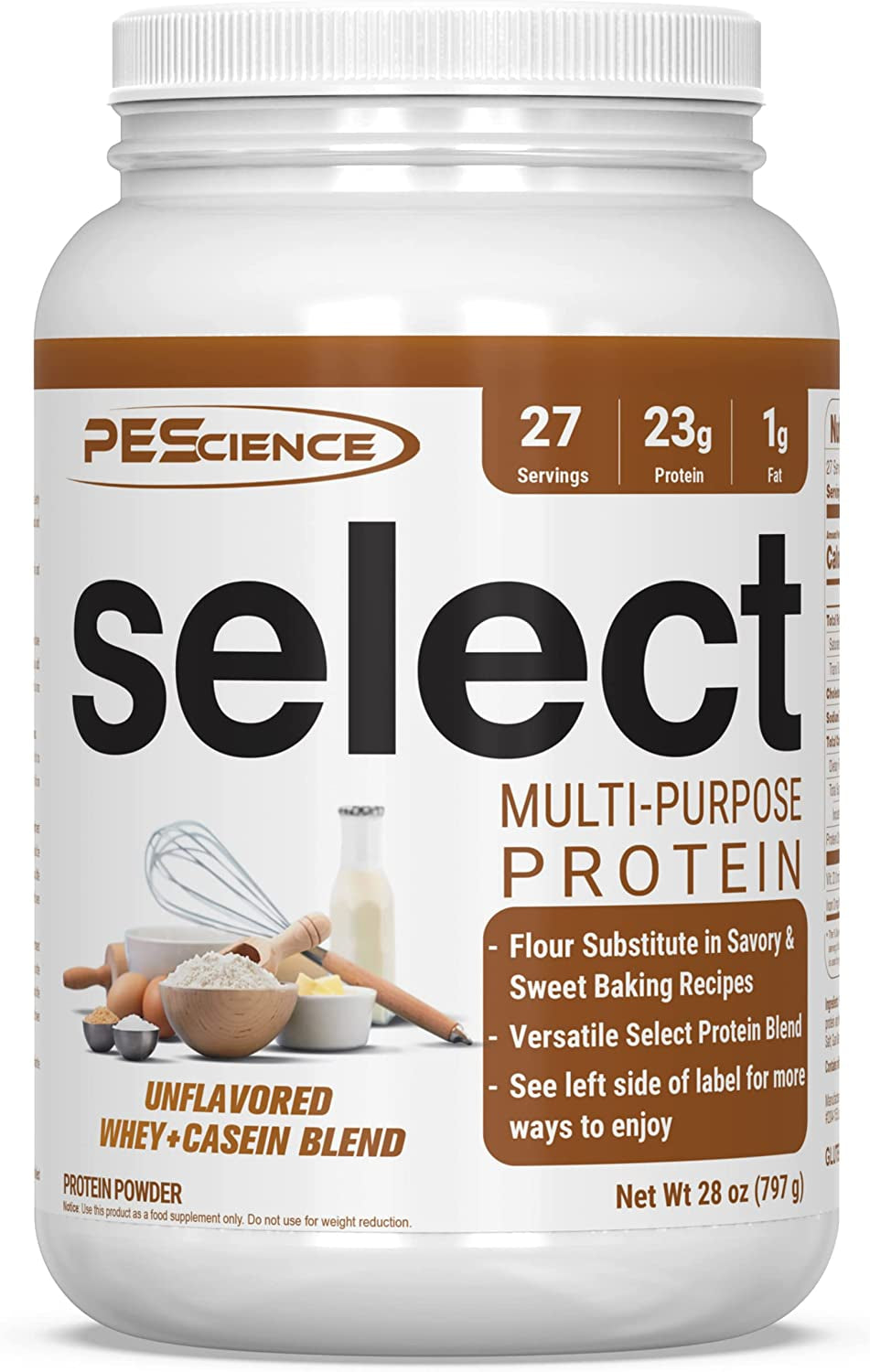Pescience Select Multi-Purpose Protein Powder, 27 Serving, Low Carb, Keto Friendly, and Gluten Free