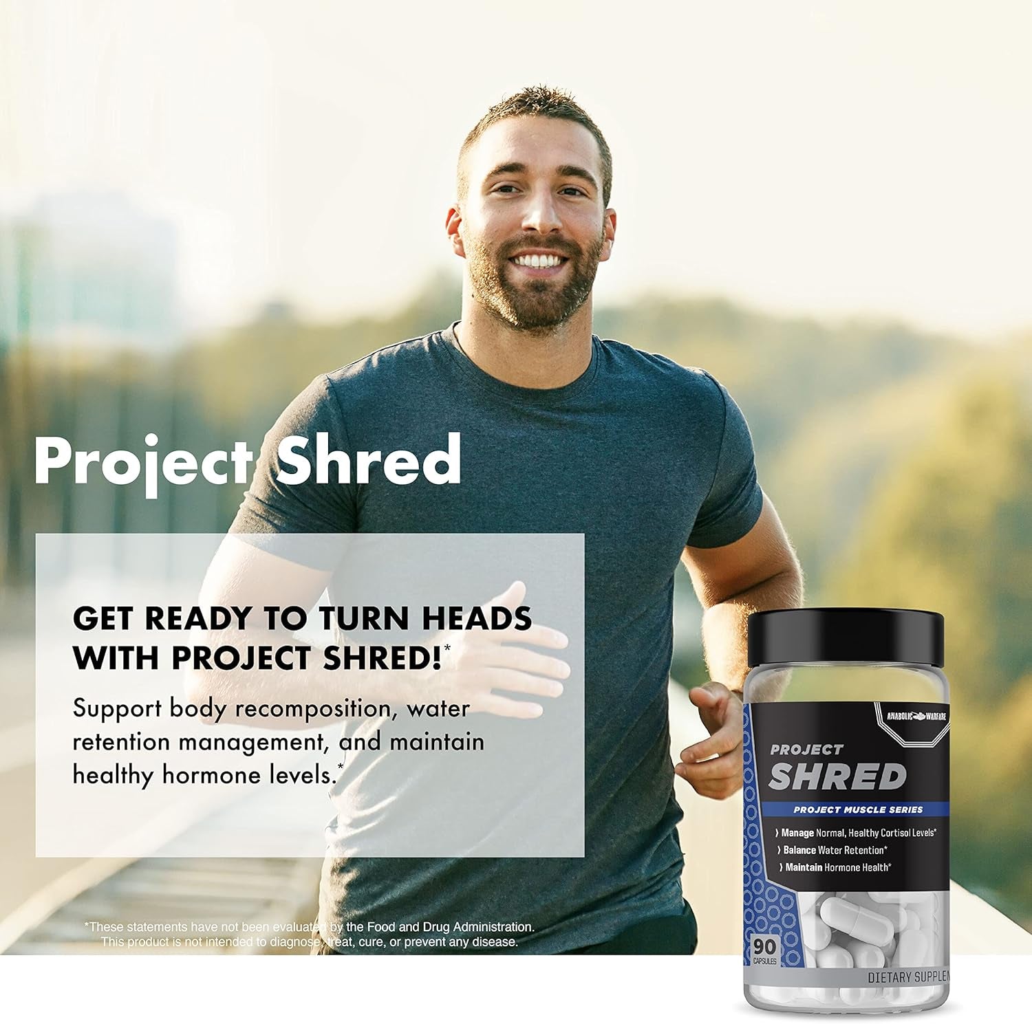 Anabolic Warfare Project Shred, Manage Normal Healthy Cortisol Levels & Water Retention, Body Recomposition Formula, Made with Botanicals*