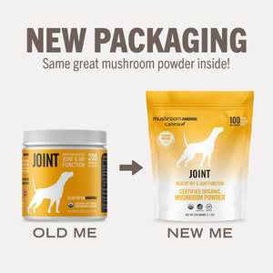 Om Mushroom Matrix Pet - Canine | Joint & Hip Function | USA Grown Human-Grade Organic Mushroom Powder Pet Supplement | Promotes Resilient Bones & Joints for Dogs & Cats | 100 Grams, 3.5 Oz