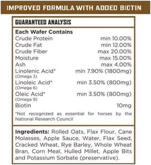 Majesty'S Omega Wafers - Superior Horse/Equine Skin, Coat, and Immune Support Supplement - Omega 3, 6, 9, and Biotin (Regular, 2 Pack(120 Count Total))