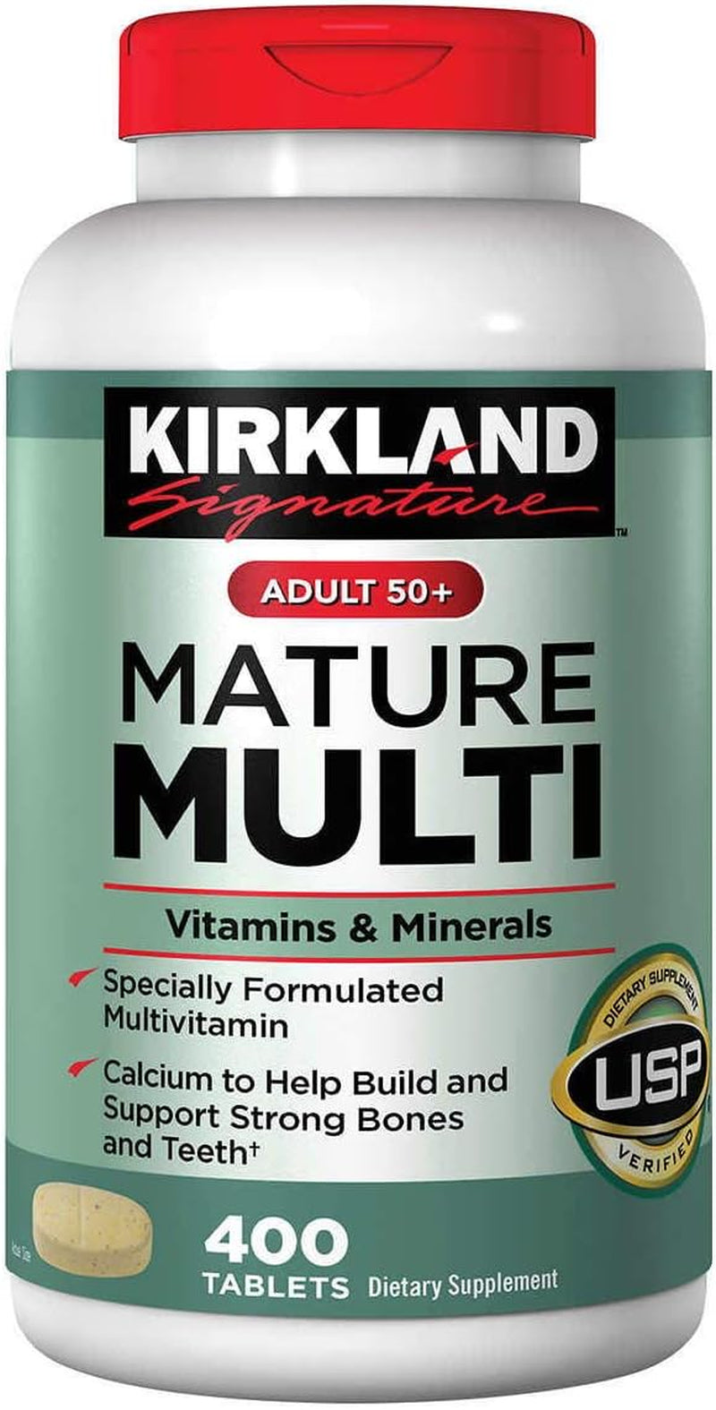 Kirkland Signature Adults 50+ Mature Multi, 400 Tablets 1