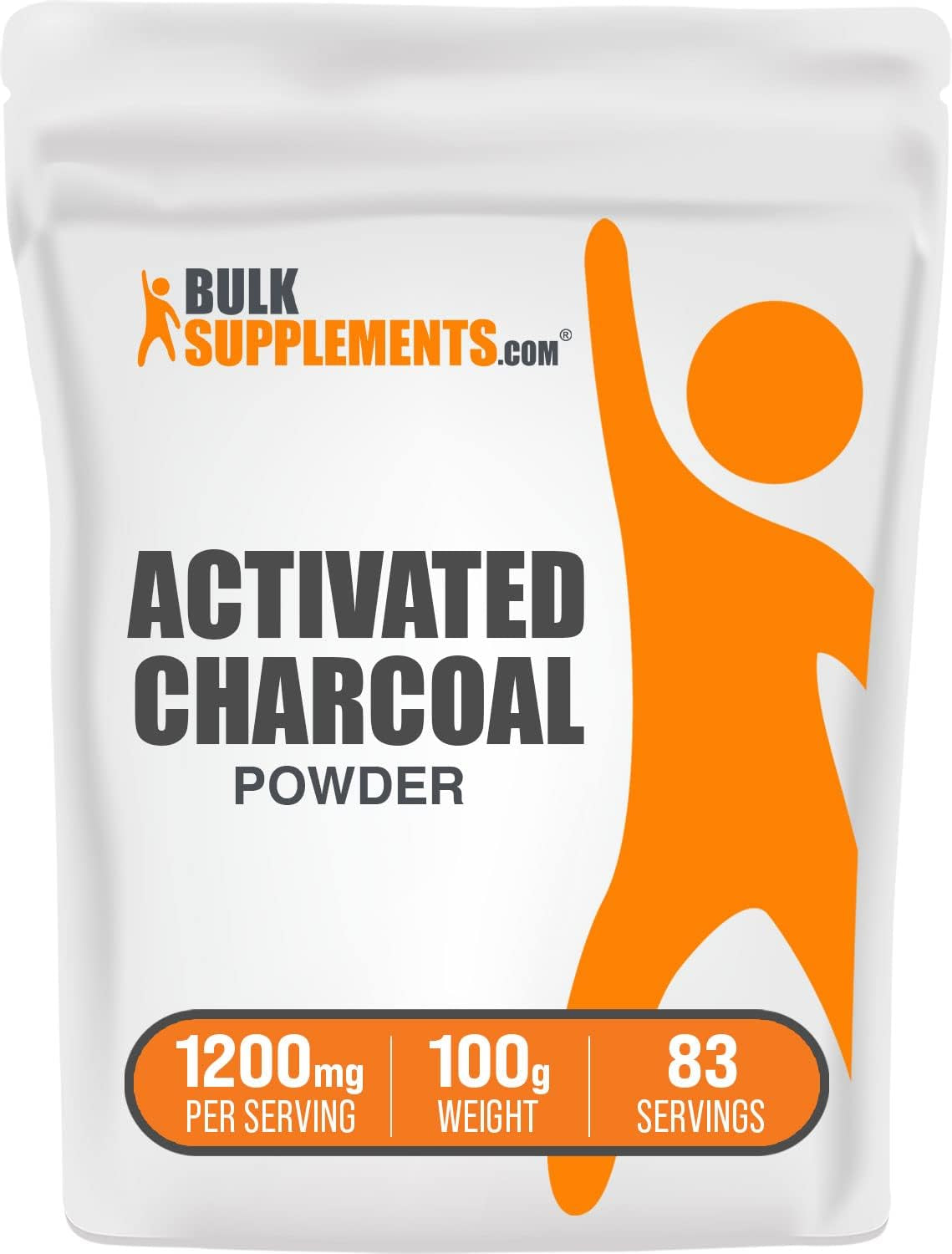 Bulksupplements.Com Activated Charcoal Powder - Coconut Charcoal, Charcoal Powder for Teeth Whitening - Activated Charcoal Odor Absorber, Vegan & Gluten Free - 1200Mg per Serving, 100G (3.5 Oz)