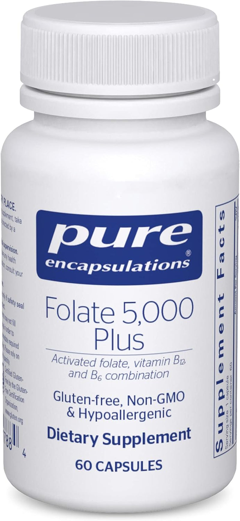 '- Folate 5,000 plus - Activated Folate, Vitamin B12 and B6 Combination - 60 Capsules