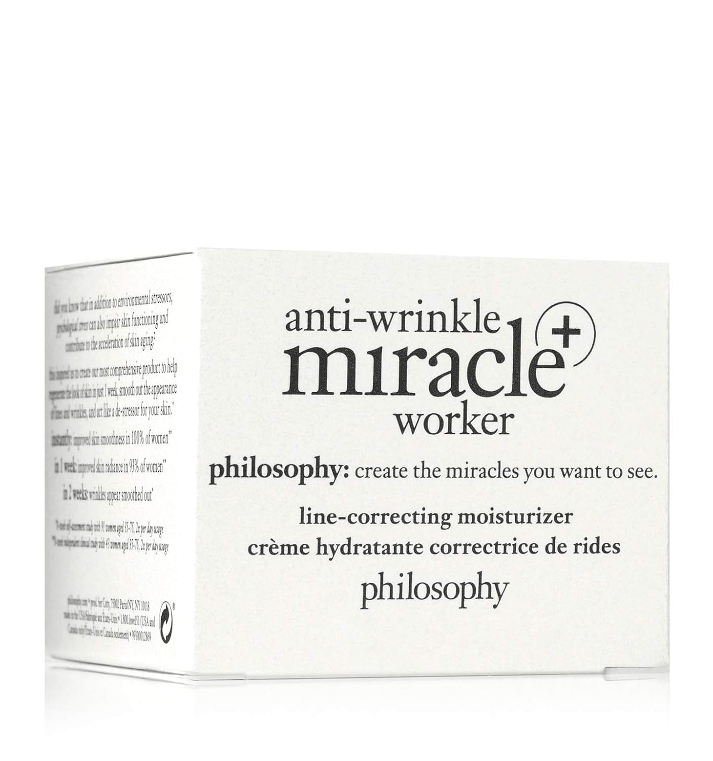 Philosophy Anti-Wrinkle Miracle Worker Line-Correcting Face Moisturizer - with Vitamin C & Hyaluronic Acid - Instantly Improves Skin Smoothness and Radiance