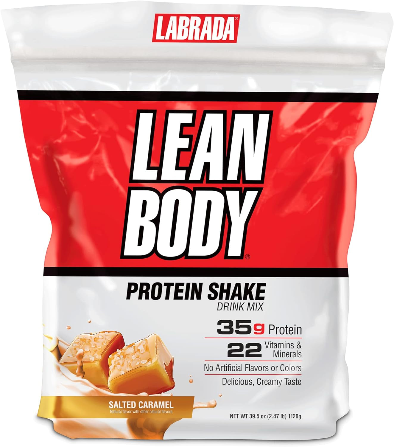 Labrada Nutrition - Lean Body 16 Serving MRP 2.47Lb Bag, Salted Caramel (Salted Caramel) Packaging May Vary 