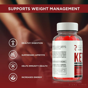 (3 Pack) Trim Tummy Keto Gummies to Suppress Appetite and Lose Belly Fat