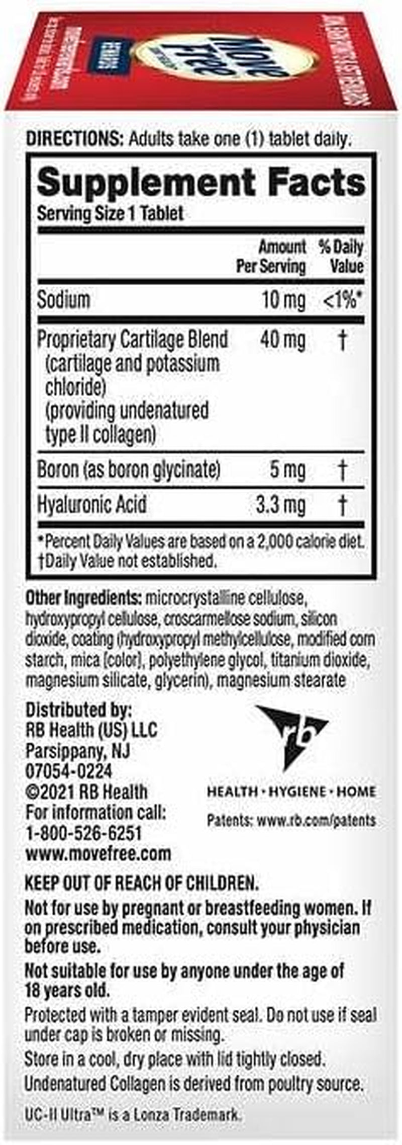 Move-Free Ultra Triple Action Joint Supplement, 2-Pack of 75 Tablets Each