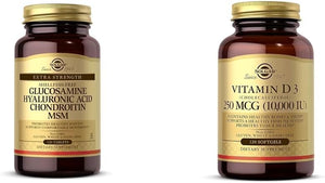 Solgar Glucosamine Hyaluronic Acid Chondroitin MSM, 120 Tablets - Supports Healthy Joints & Range of Motion & Flexibility - Extra Strength, Shellfish Free - Non-Gmo, Gluten Free - 40 Servings