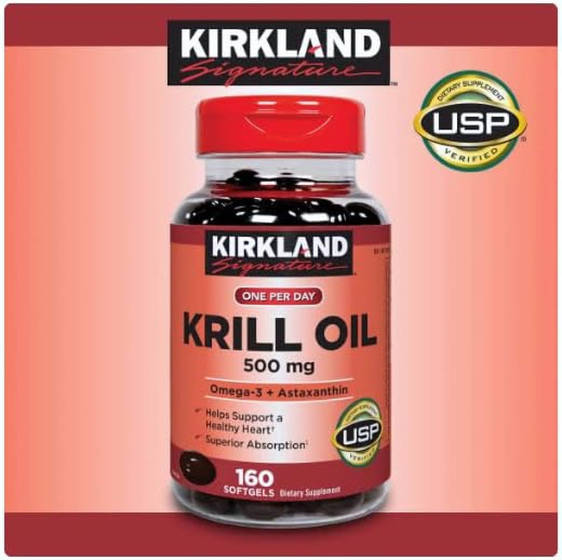 Kirk Land Signature Krill Oil_ 500Mg. 160Softgels.