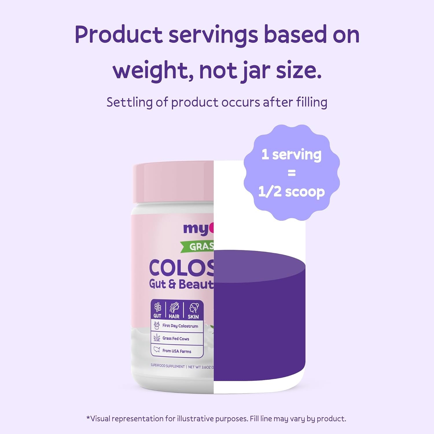 Colostrum Powder Premium | Gut Health & Bloating, Hair Growth & Skin Glow, Immunity | Natural Flavor Strawberries & Cream | Grass-Fed Bovine Colostrum Supplement | High Igg, Gluten Free, Bioactives