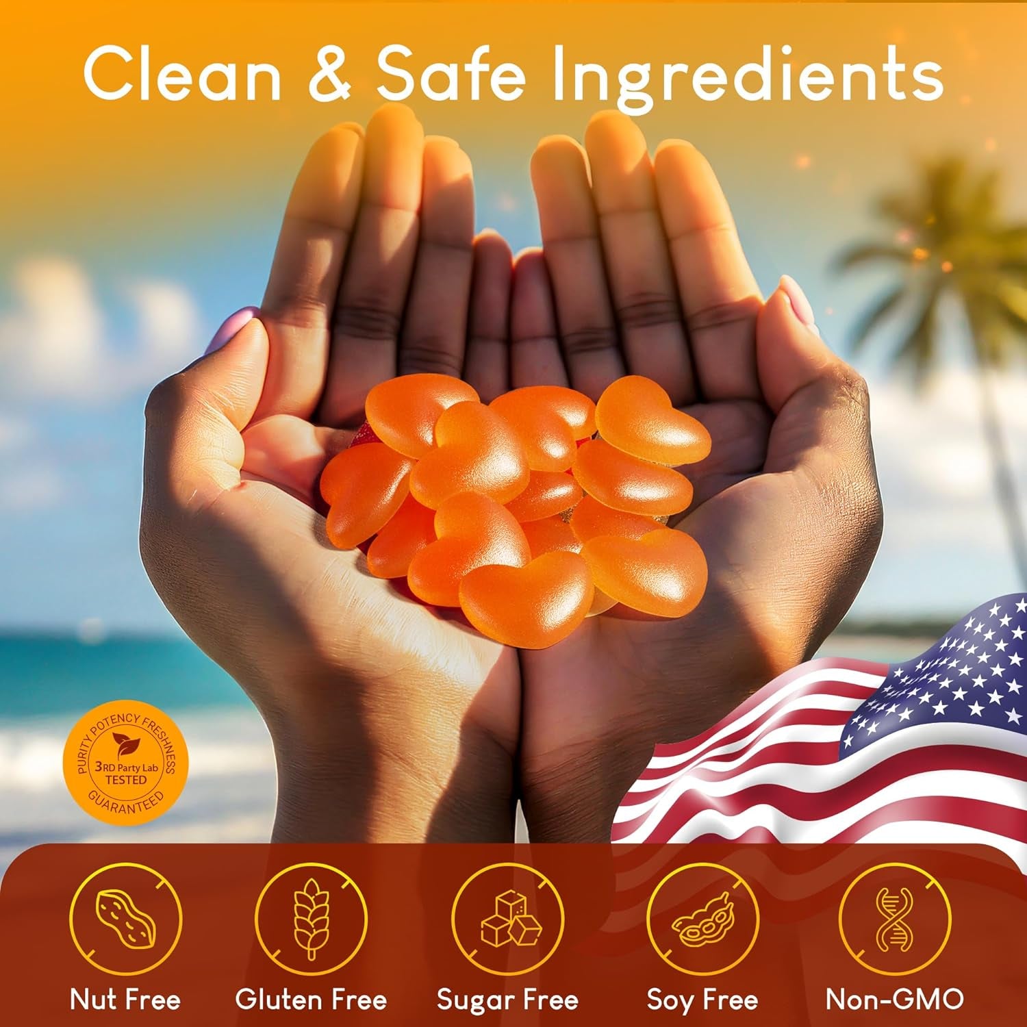 Sugar-Free Marine Collagen Gummies (90 Collagen Chews) Potent 500Mg Collagen Gummy for Hair Growth, Healthier Skin & Nails, Pore Reducer & Elasticity Hydrolyzed, Gluten Free, Non-Gmo, Orange Flavor