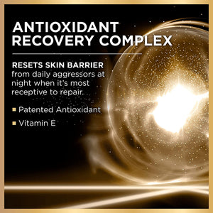 L'Oreal Paris Age Perfect Anti-Aging Midnight Face Serum 1 Oz + Midnight Cream 1.7 Oz, Smooths Wrinkles & Firms Skin + Eye Cream & Serum Sample