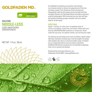 Goldfaden MD Needle-Less Line Smoothing Concentrate for Face & Neck | W/Seaweed Extract, Hyaluronic Acid, Hexapeptides, Organic Red Tea Extract 1 Ounce