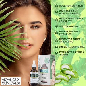 Advanced Clinicals Tea Tree Oil Serum for Face + Vitamin C Serum + Exfoliating 10% Glycolic Acid Serum Skincare Set | Face Serum for Women | anti Aging Serums to Brighten, Exfoliate, & Hydrate, 3-Set