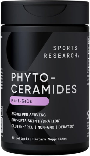 Phytoceramides 350Mg per Softgel - Plant Derived Ceramides for Healthy Skin and Hydration - Non GMO with No Fillers or Synthetic Vitamins - 30 Liquid Softgels 