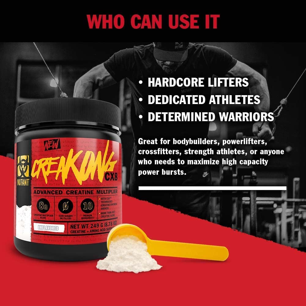 Mutant CREAKONG CX8 | Advanced Creatine Multiplier | Creatine + Amino Acid Supplement - 249 G | 30 Serving
