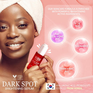 Koji White Skin Care Set – Hero Dark Spot Corrector Soap (3.52 Oz) & Dark Spot Brightening Serum (1 Fl.Oz) for Face Moisturizer with Kojic Acid, Niacinamide, Vitamin C, Hyaluronic Acid