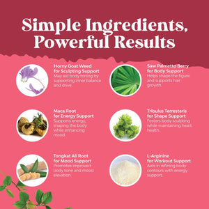 G Curve Horny Goat Weed for Women - Invigorating Feminine Blend with Maca Root for Women - Female Horny Goat Weed with Maca and Tribulus Terrestris for Women for Enhanced Energy Mood and Performance