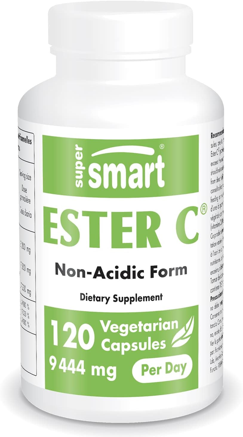 '- Ester C 9444Mg per Day (Ascorbic Acid) - 4X Vitamin C Supplement | Non-Gmo & Gluten Free - 120 Vegetarian Capsules 
