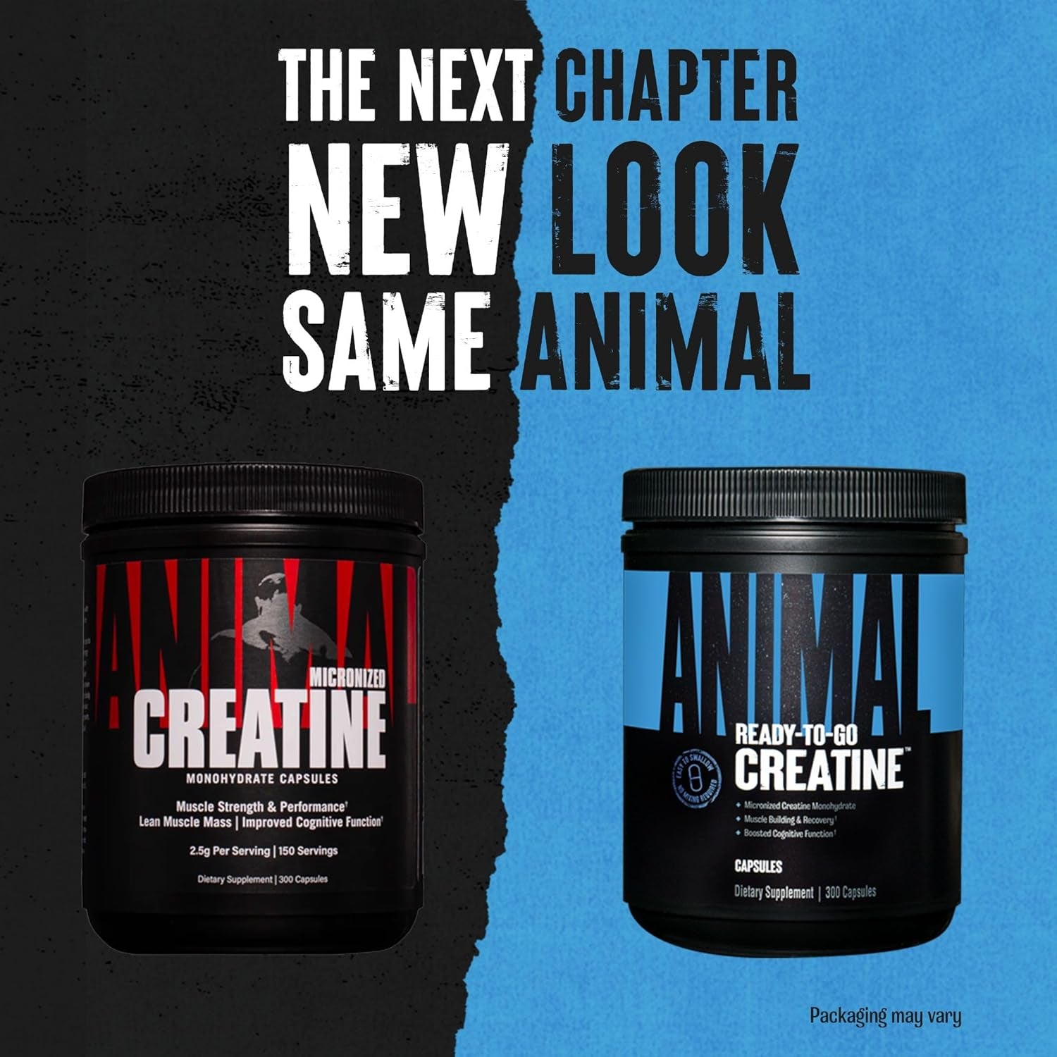 Animal Micronized Creatine Monohydrate Capsules - 300 Caps, 2500Mg per Serving for Muscle Growth, Strength, and Endurance