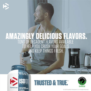 Dymatize ISO100 Hydrolyzed Protein Powder, 100% Whey Isolate Protein, 25G of Protein, 5.5G Bcaas, Gluten Free, Fast Absorbing, Easy Digesting, Cookies and Cream, 1.6 Pound