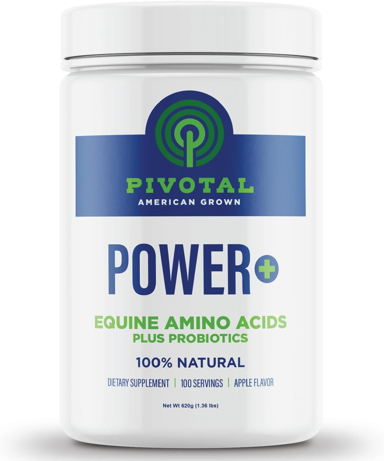 Power+ Horse Supplement (620G/1.36Lbs - 100 Servings) - 9 Equine Amino Acids plus Probiotics for Horses - No Added Sugar, No Soy, No Fillers - Horse Joint Support Supplement