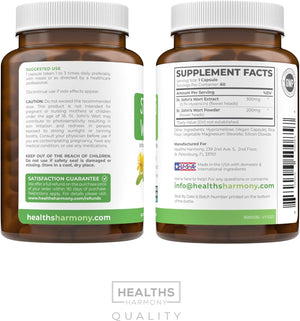 St. John'S Wort - 60 Capsules (Non-Gmo) Effective St Johns Wort Capsules - Powerful 900Mcg Hypericin - Standardized Extract & Whole Herb Supplement - No Oil, Pills, Tea, Tincture - 500Mg per Capsule