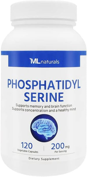 Phosphatidyl Serine 200 Mg 240 Vegetable Capsules, 99% Purity Phosphatidyl Serine. Supports Memory & Brain Function